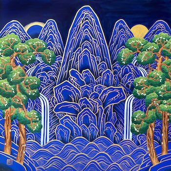 Ilwolobongdo in the Dark 18x18